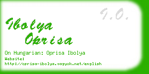 ibolya oprisa business card
